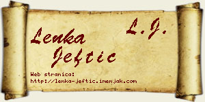 Lenka Jeftić vizit kartica